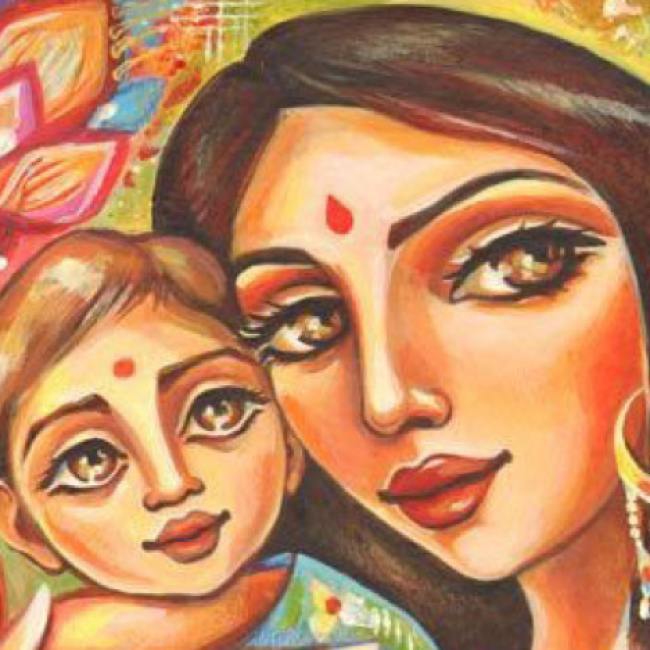 Indian Mum painting