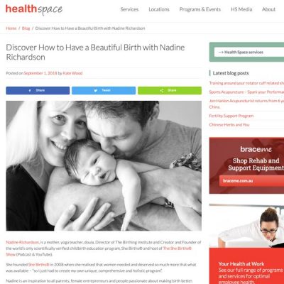 Healthspace | Discover How to Have a Beautiful Birth with Nadine Richardson